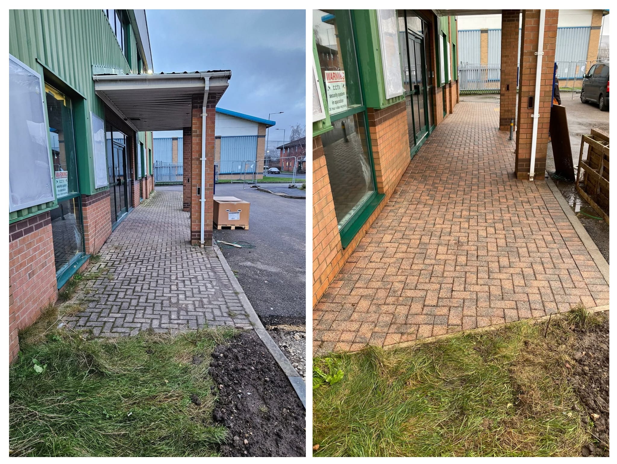 Professional driveway cleaning results