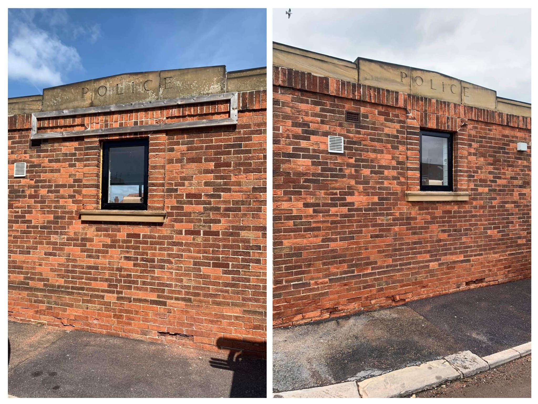 Wall cleaning process with steam